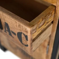 Wolf-Möbel Meuble bas Iron - Manguier massif / Fer - Manguier / Noir -Meubles de salle de bain Soldes 2022 1000229510 220407 140 DETAILS P000000001000229510