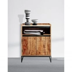 Wolf-Möbel Meuble bas Marble I - Manguier massif - Manguier / Marbre blanc -Meubles de salle de bain Soldes 2022 1000229511 210413 12510400003 DETAILS P000000001000229511