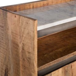 Wolf-Möbel Meuble bas Marble I - Manguier massif - Manguier / Marbre blanc -Meubles de salle de bain Soldes 2022 1000229511 210727 09294600008 DETAILS P000000001000229511