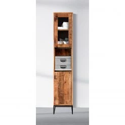 Wolf-Möbel Armoire de salle de bain Marble - Manguier massif - Manguier / Marbre blanc - Largeur : 35 cm -Meubles de salle de bain Soldes 2022 1000229523 210413 12515200021 DETAILS P000000001000229523