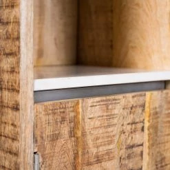 Wolf-Möbel Armoire de salle de bain Marble - Manguier massif - Manguier / Marbre blanc - Largeur : 35 cm -Meubles de salle de bain Soldes 2022 1000229523 210622 10224500009 DETAILS P000000001000229523