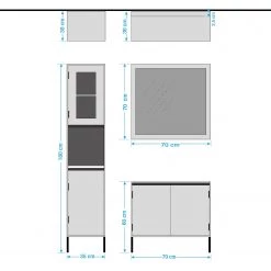 Wolf-Möbel Salle de bain Marble III (3 éléments) - Manguier massif - Manguier / Marbre blanc -Meubles de salle de bain Soldes 2022 1000229531 210413 12523600045 SKETCH DETAILS P000000001000229531 sketch