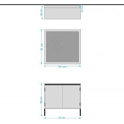 Wolf-Möbel Salle de bain Marble IV (2 éléments) - Manguier massif -Meubles de salle de bain Soldes 2022 1000229608 210413 12524400050 SKETCH DETAILS P000000001000229608 sketch