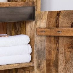 Wolf-Möbel Salle de bain Marble VIII (3 éléments) - Manguier massif - Manguier / Marbre blanc -Meubles de salle de bain Soldes 2022 1000229622 210720 07430000021 DETAILS P000000001000229622