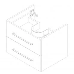 Fackelmann Meuble avec vasque Perfekt - Imitation chêne noueux - Largeur : 62 cm -Meubles de salle de bain Soldes 2022 1000235877 201215 13291700019 DETAILS P000000001000235877