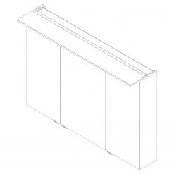 Fackelmann Armoire de toilette Perfekt - Avec éclairage - Imitation chêne foncé - Largeur : 100 cm -Meubles de salle de bain Soldes 2022 1000235885 201215 13304000059 DETAILS P000000001000235885