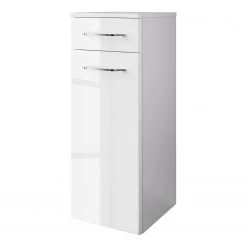 Fackelmann Meuble bas Milano II - Blanc brillant / Blanc