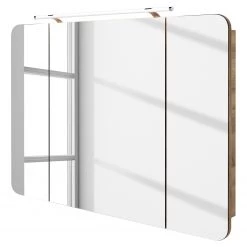 Fackelmann Armoire de toilette Milano - Avec éclairage - Imitation chêne noueux - Largeur : 110 cm