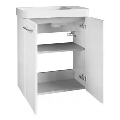 Fackelmann Meuble avec vasque Milano I - Blanc brillant / Blanc -Meubles de salle de bain Soldes 2022 1000236089 220908 030 DETAILS P000000001000236089