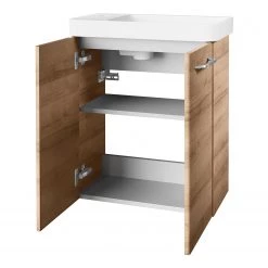 Fackelmann Meuble avec vasque Milano I - Imitation chêne noueux -Meubles de salle de bain Soldes 2022 1000236094 201216 14230400134 DETAILS P000000001000236094