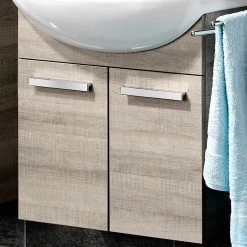 Fackelmann Meuble avec vasque A-Vero III - Imitation chêne - Largeur : 66 cm -Meubles de salle de bain Soldes 2022 1000241407 210121 07504100070 DETAILS P000000001000241407