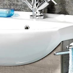 Fackelmann Meuble avec vasque A-Vero III - Imitation chêne - Largeur : 66 cm -Meubles de salle de bain Soldes 2022 1000241407 210121 07504400071 DETAILS P000000001000241407