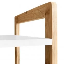 Mørteens Étagère Rinna II - Bambou massif - Blanc / Bambou - Hauteur : 100 cm -Meubles de salle de bain Soldes 2022 1000241527 211223 123717000088 DETAILS P000000001000241527