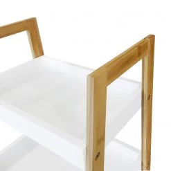 Mørteens Étagère Rinna I - Bambou massif - Blanc / Bambou -Meubles de salle de bain Soldes 2022 1000241530 211223 12371700083 DETAILS P000000001000241530