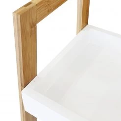 Mørteens Étagère Rinna I - Bambou massif - Blanc / Bambou -Meubles de salle de bain Soldes 2022 1000241530 211223 12371700089 DETAILS P000000001000241530