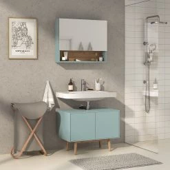 Mørteens Meuble sous lavabo Lindholm - Partiellement en chêne massif - Menthe -Meubles de salle de bain Soldes 2022 1000247244 210914 15363300020 MOOD DETAILS P000000001000247244 mood