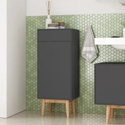 Mørteens Meuble bas Lindholm II - Partiellement en chêne massif - Gris mat 19 Mørteens Meuble bas Lindholm II - Partiellement en chêne massif - Gris mat -Meubles de salle de bain Soldes 2022 1000247246 211026 15563400041 MOOD DETAILS P000000001000247246 mood