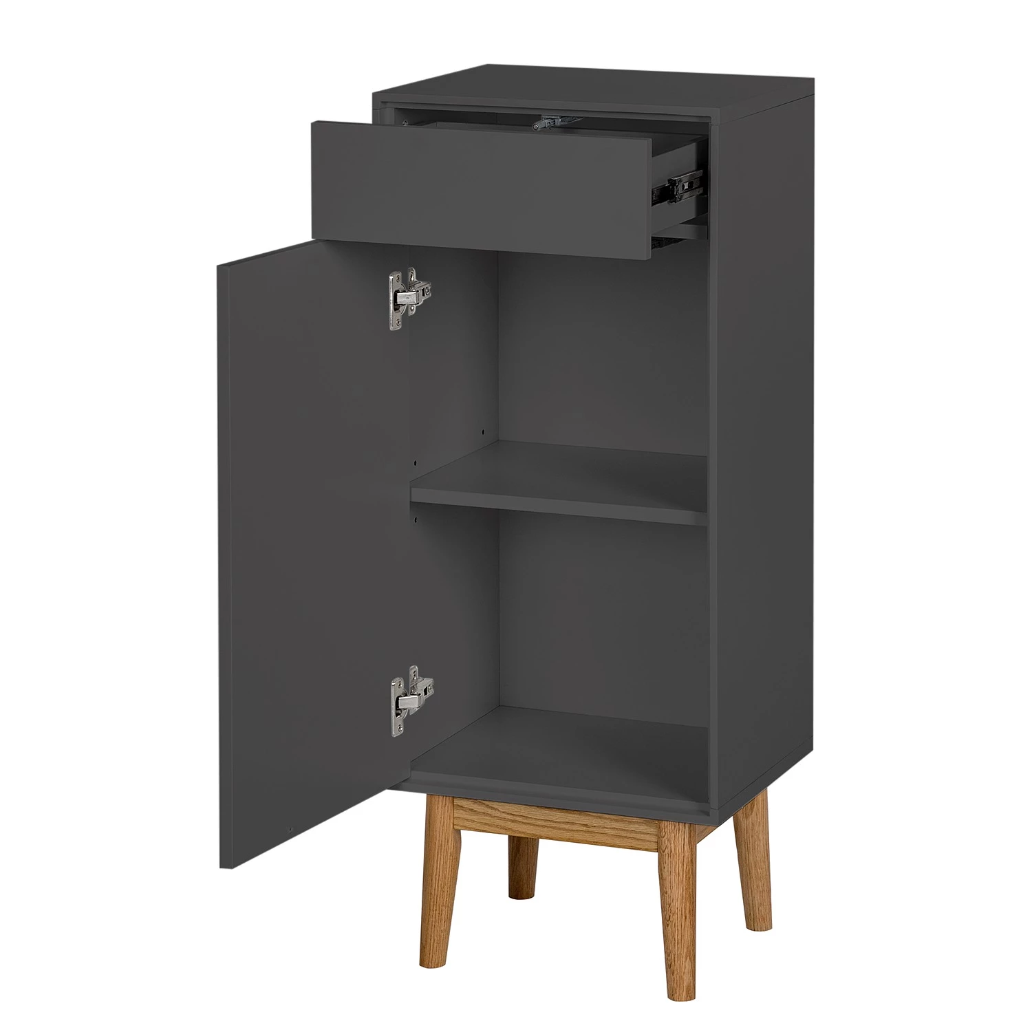 Mørteens Meuble bas Lindholm II - Partiellement en chêne massif - Gris mat 13 Mørteens Meuble bas Lindholm II - Partiellement en chêne massif - Gris mat – Image 11