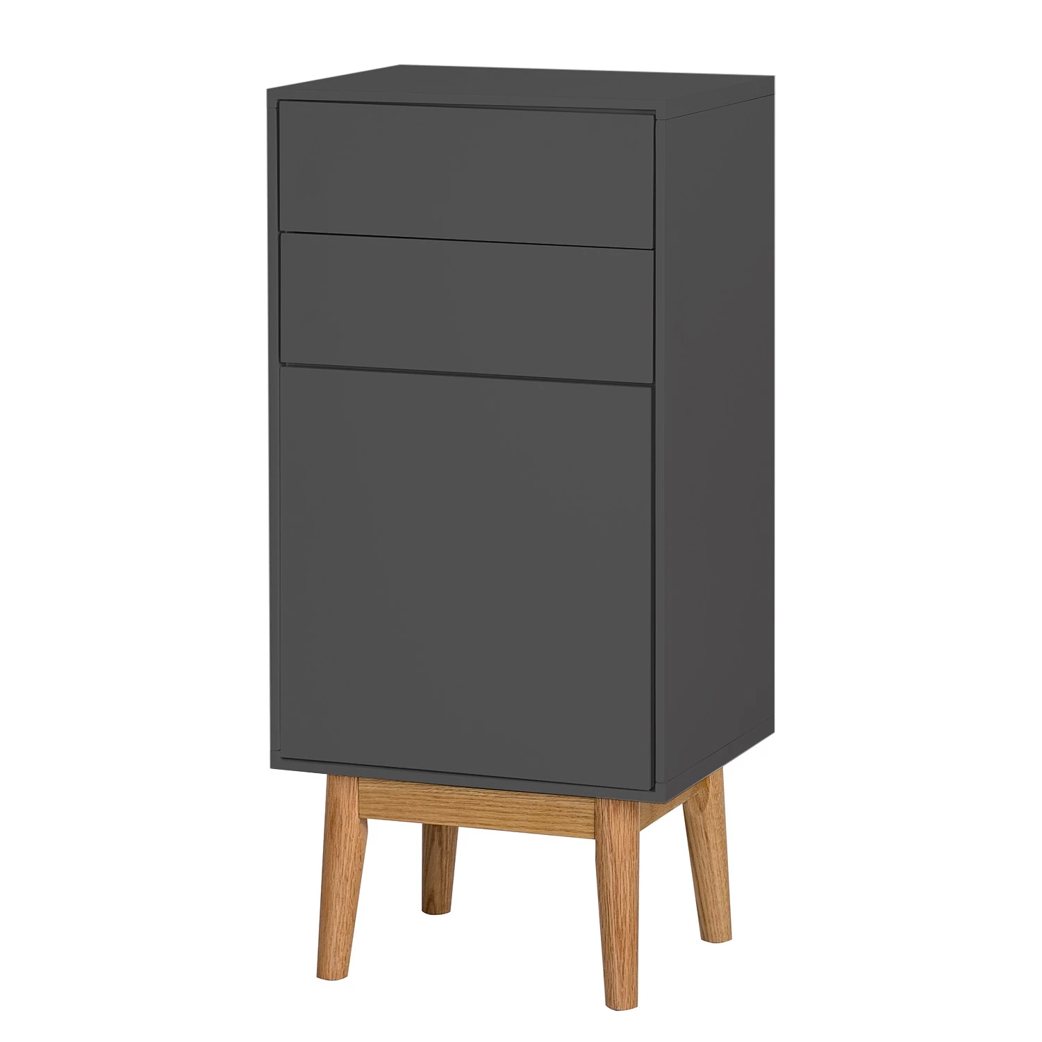 Mørteens Meuble bas Lindholm I - Partiellement en chêne massif - Gris mat 3 Mørteens Meuble bas Lindholm I - Partiellement en chêne massif - Gris mat