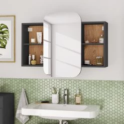 Mørteens Armoire de toilette Lindholm I - Gris mat -Meubles de salle de bain Soldes 2022 1000247255 211026 155839000102 MOOD DETAILS P000000001000247255 mood