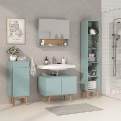 Mørteens Étagère Lindholm V - Partiellement en chêne massif - Menthe 16 Mørteens Étagère Lindholm V - Partiellement en chêne massif - Menthe -Meubles de salle de bain Soldes 2022 1000247256 210914 15363300037 MOOD DETAILS P000000001000247256 mood