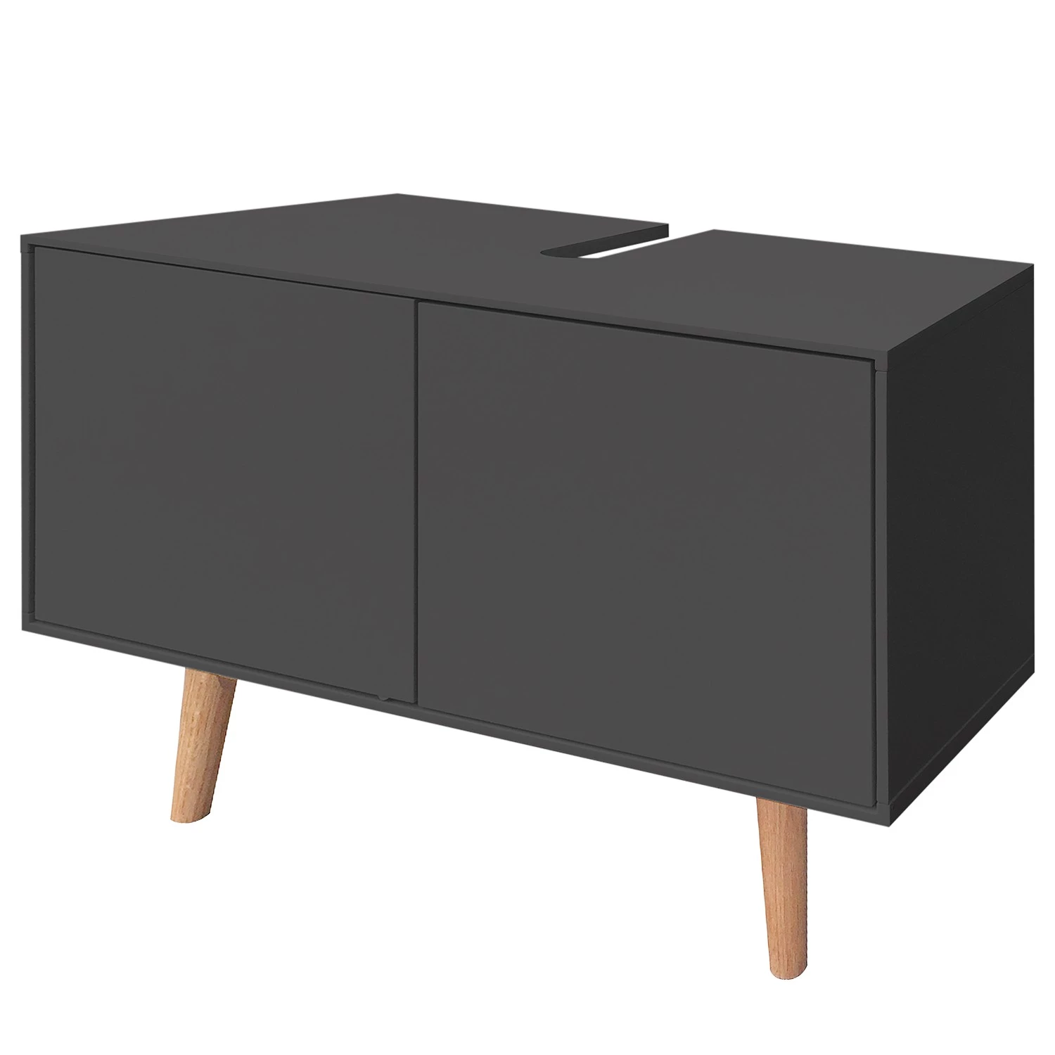 Mørteens Salle de bain Lindholm IV (3 éléments) - Partiellement en chêne massif - Gris mat 5 Mørteens Salle de bain Lindholm IV (3 éléments) - Partiellement en chêne massif - Gris mat – Image 3