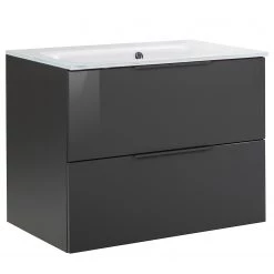 Fackelmann Meuble avec vasque Luna - Avec vasque en céramique - Anthracite -Meubles de salle de bain Soldes 2022 1000249488 210219 10404200008 DETAILS P000000001000249488