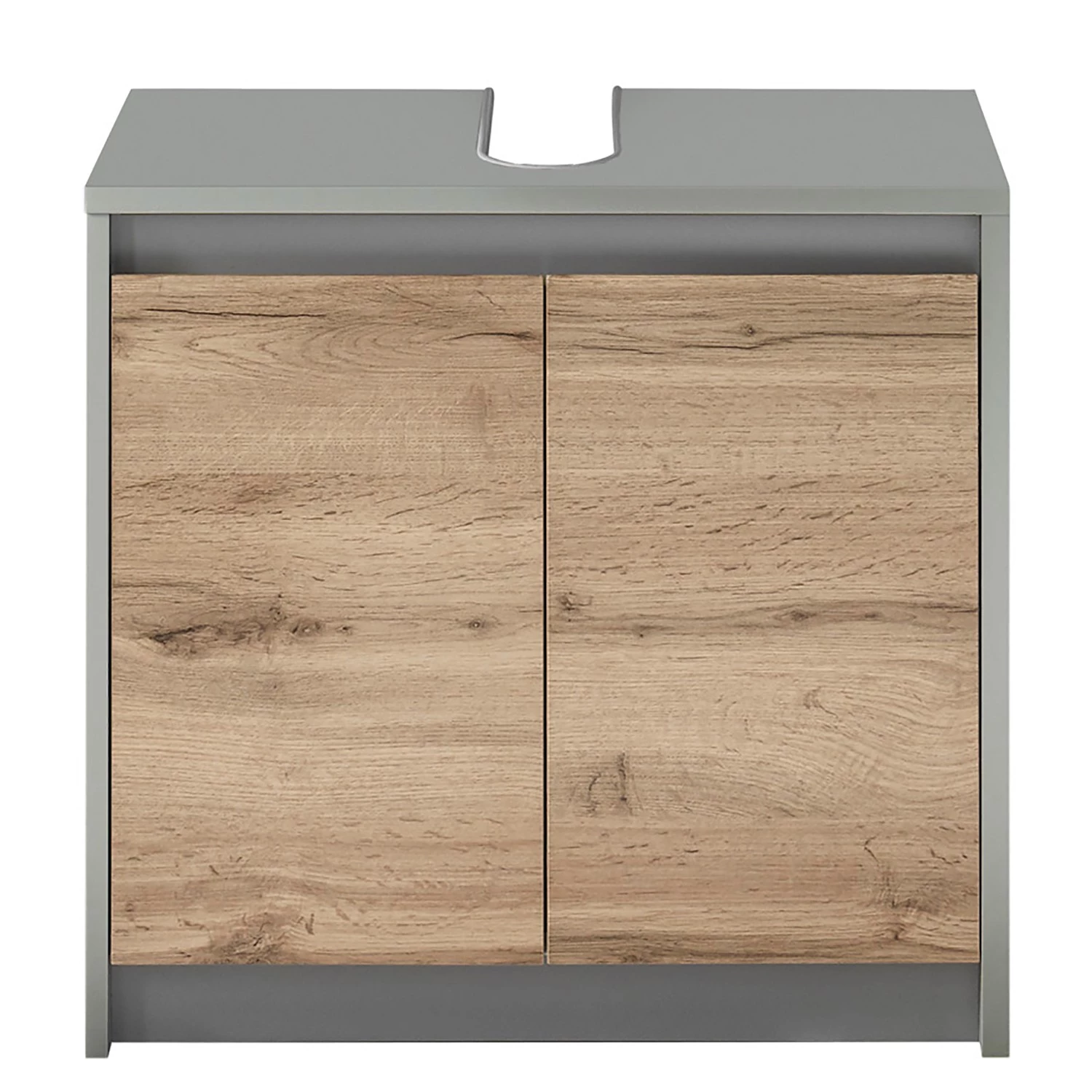 Red Living Meuble sous vasque Romslo - Imitation chêne sauvage / Gris 6 Red Living Meuble sous vasque Romslo - Imitation chêne sauvage / Gris – Image 4