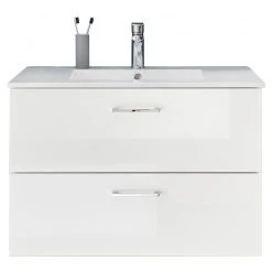 Loftscape Meuble avec vasque Lombos II - Blanc brillant -Meubles de salle de bain Soldes 2022 1000249556 210322 08124200028 DETAILS P000000001000249556