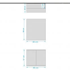Red Living Salle de bain Romslo IV (2 éléments) - Imitation chêne sauvage / Gris -Meubles de salle de bain Soldes 2022 1000251213 210408 11002600007 SKETCH DETAILS P000000001000251213 sketch