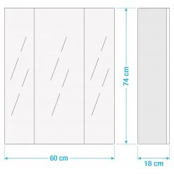 Trendteam Armoire de toilette Monte - Sans éclairage - Gris -Meubles de salle de bain Soldes 2022 1000253350 211014 165805000556 SKETCH DETAILS P000000001000253350 sketch