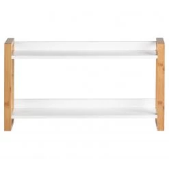 WENKO Étagère Finja - Partiellement en bambou massif - Bambou / Blanc -Meubles de salle de bain Soldes 2022 1000255369 210330 15242400003 DETAILS P000000001000255369