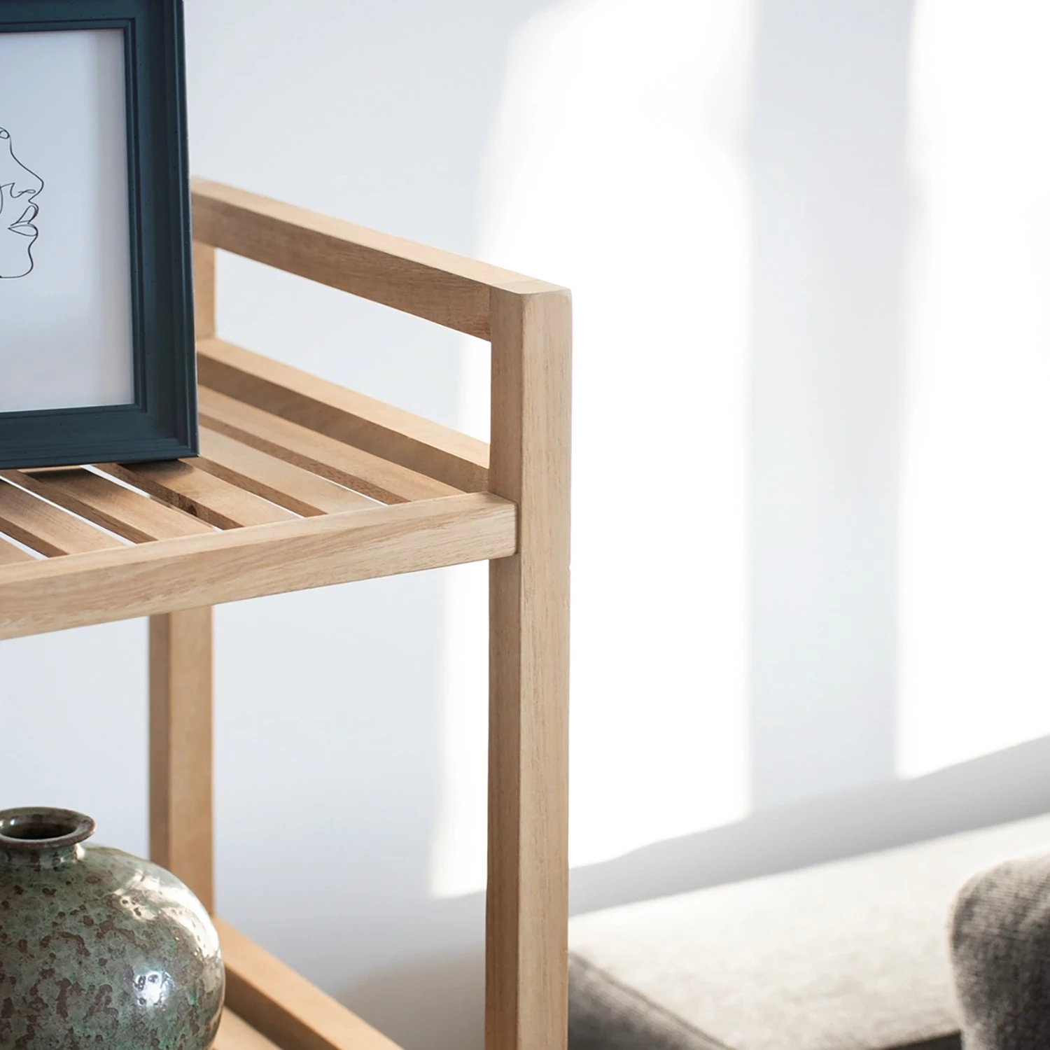 WENKO Étagère Acina I - Acacia massif - Hauteur : 110 cm 6 WENKO Étagère Acina I - Acacia massif - Hauteur : 110 cm – Image 4