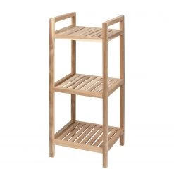 WENKO Étagère Acina I - Acacia massif - Hauteur : 80 cm