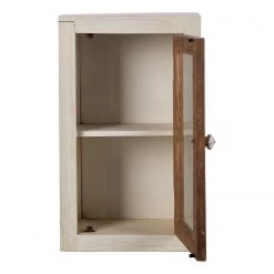 Wolf-Möbel Meuble haut Maison - Acacia massif - Acacia couleur pierre / Blanc cassé -Meubles de salle de bain Soldes 2022 1000257220 220330 035 DETAILS P000000001000257220