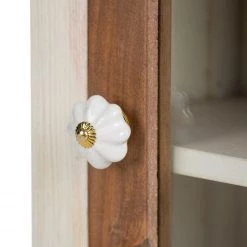 Wolf-Möbel Meuble haut Maison - Acacia massif - Acacia couleur pierre / Blanc cassé -Meubles de salle de bain Soldes 2022 1000257220 220330 050 DETAILS P000000001000257220