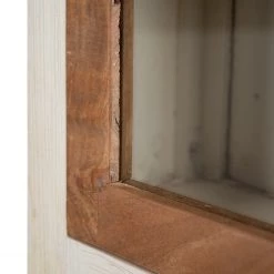 Wolf-Möbel Meuble haut Maison - Acacia massif - Acacia couleur pierre / Blanc cassé -Meubles de salle de bain Soldes 2022 1000257220 220330 060 DETAILS P000000001000257220