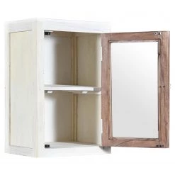 Wolf-Möbel Salle de bain Maison II (4 éléments) - Acacia massif - Acacia couleur pierre / Blanc cassé -Meubles de salle de bain Soldes 2022 1000257399 211216 082019000129 DETAILS P000000001000257399