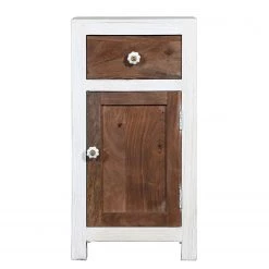 Wolf-Möbel Salle de bain Maison II (4 éléments) - Acacia massif - Acacia couleur pierre / Blanc cassé -Meubles de salle de bain Soldes 2022 1000257399 211216 082019000141 DETAILS P000000001000257399