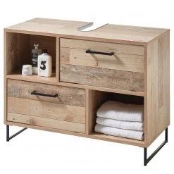 Red Living Meuble sous lavabo Mooca - Imitation bois usé / Anthracite