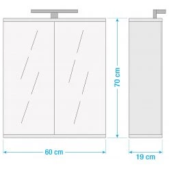 Jokey Armoire de toilette Kandi - Éclairage inclus - Blanc -Meubles de salle de bain Soldes 2022 1000261835 211014 1658050000501 SKETCH DETAILS P000000001000261835 sketch