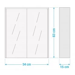 Jokey Armoire de toilette Nelma - Éclairage inclus - Blanc -Meubles de salle de bain Soldes 2022 1000261836 211008 083705000530 SKETCH DETAILS P000000001000261836 sketch