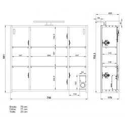 Germania Armoire de toilette Avino - Avec éclairage - Imitation chêne de Navarre 12 Germania Armoire de toilette Avino - Avec éclairage - Imitation chêne de Navarre -Meubles de salle de bain Soldes 2022 1000262248 210428 14110200029 SKETCH DETAILS P000000001000262248 sketch