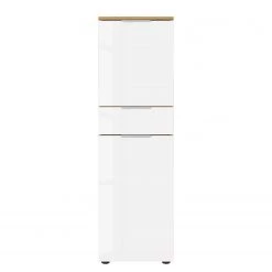 Germania Armoire midi Avino - Verre blanc / Imitation chêne de Navarre -Meubles de salle de bain Soldes 2022 1000262249 210428 14111300034 DETAILS P000000001000262249