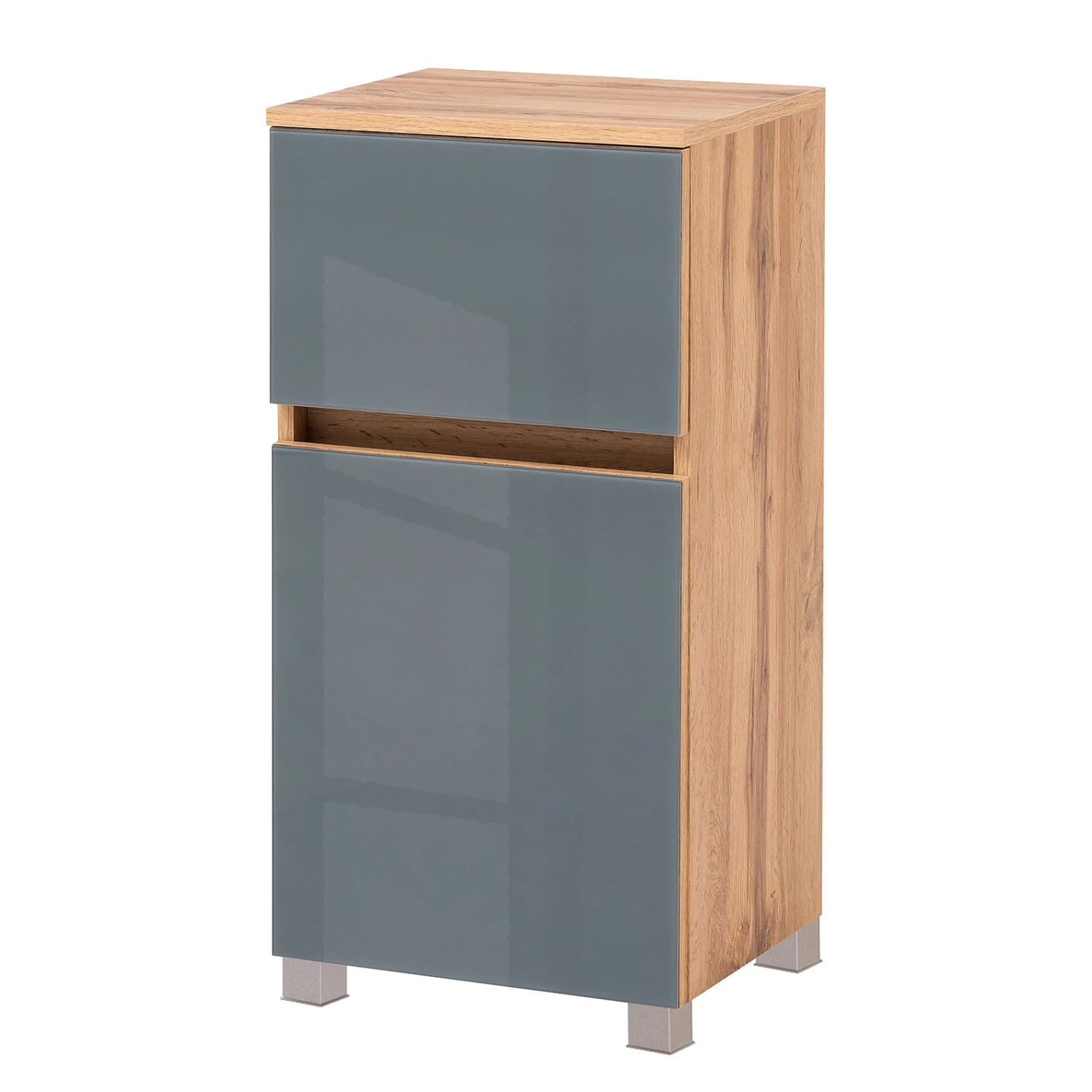 Giessbach Meuble bas Tira - Verre Gris / Imitation chêne Wotan 3 Giessbach Meuble bas Tira - Verre Gris / Imitation chêne Wotan