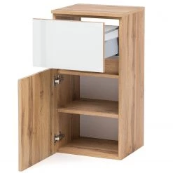 Giessbach Meuble bas Tira - Verre Blanc / Imitation chêne Wotan -Meubles de salle de bain Soldes 2022 1000267059 210601 09303700075 MOOD DETAILS P000000001000267059 mood