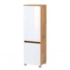Giessbach Armoire de salle de bain Tira - Verre Blanc / Imitation chêne Wotan