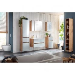 Giessbach Meuble avec vasque Tira - Verre Blanc / Imitation chêne Wotan - Largeur : 80 cm 18 Giessbach Meuble avec vasque Tira - Verre Blanc / Imitation chêne Wotan - Largeur : 80 cm -Meubles de salle de bain Soldes 2022 1000267063 210601 09312500116 MOOD DETAILS P000000001000267063 mood