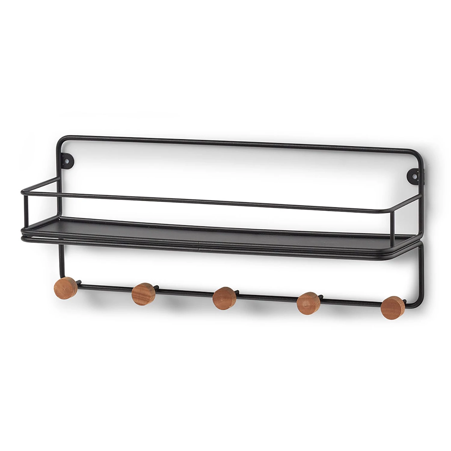 Zeller Étagère murale Georgia - Fer / Bois - Noir - 45 x 11,8 x 18 cm 3 Zeller Étagère murale Georgia - Fer / Bois - Noir - 45 x 11,8 x 18 cm