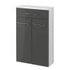 Giessbach Meuble bas Kopenhagen - Blanc brillant / Blanc - Gris brillant - Largeur : 50 cm -Meubles de salle de bain Soldes 2022 1000273860 210708 13182800037 IMAGE P000000001000273860